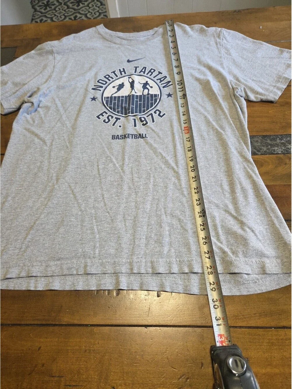 Nike North Tartan Girls Basketball T-Shirt XL Gray Minnesota AAU EYBL Elite
